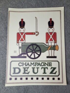 Vintage David Lance Goines Champagne Deutz Art Print Poster 11x15 1975